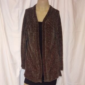 Women's Green, Large cable-knit Sweater